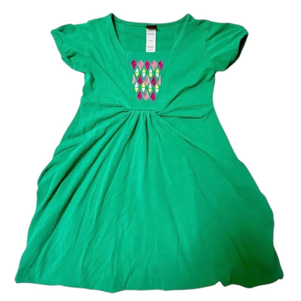 Tea Collection Embroidered Diamond Bubble Dress Size 4